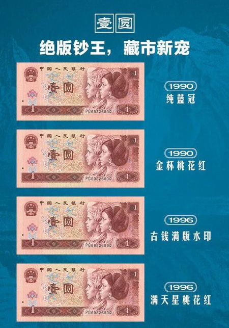 第四套人民币41枚大全套1元纸币